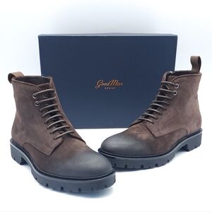 $298 GOOD MAN BRAND Modern City Oiled Suede Boot T MORO Brown Italian Size 9.5